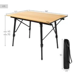 AKTIVE - Table Pliante Glampling Hauteur Réglable. Table De Camping, 90 X 57 Cm -Quechua Promos Boutique aktive table pliante glampling hauteur reglable table de camping 90 x 57 cm 3