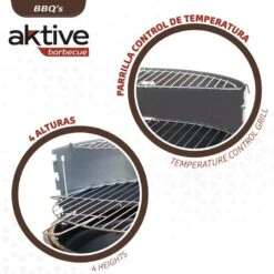 Barbecue Portable Rond 4 Hauteurs Aktive -Quechua Promos Boutique barbecue portable rond 4 hauteurs aktive 2