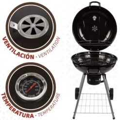 Barbecue Portable Rond Au Charbon De Bois Avec Couvercle Aktive -Quechua Promos Boutique barbecue portable rond au charbon de bois avec couvercle aktive 2