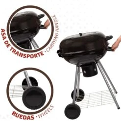 Barbecue Portable Rond Au Charbon De Bois Avec Couvercle Aktive -Quechua Promos Boutique barbecue portable rond au charbon de bois avec couvercle aktive 5