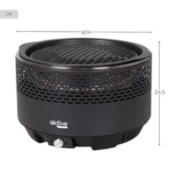Barbecue Rond Noir Sans Fumée 2 En 1 Ø34 Cm Aktive -Quechua Promos Boutique barbecue rond noir sans fumee 2 en 1 o34 cm aktive 3