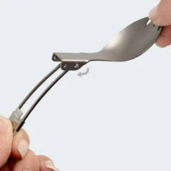 Batterie De Cuisine De Camping Set | Casseroles + Fourchette/Cuillère | Titane -Quechua Promos Boutique batterie de cuisine de camping set casseroles fourchettecuillere titane 4