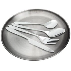 Couverts Et Assiette Plate De Camping Set | Acier Inoxydable