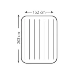 Intex Downy Queen Airbed - Lit Gonflable - 203x152x25cm - Avec Accessoires -Quechua Promos Boutique downy queen airbed lit gonflable 203x152x25cm avec accessoires 3