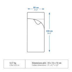 Quechua DRAP DE SAC BASIC EN POLYESTER POUR SAC DE COUCHAGE -Quechua Promos Boutique drap de sac basic en polyester pour sac de couchage 1