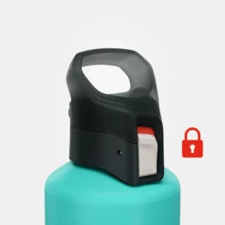 Quechua Gourde Alu 1L Avec Bouchon à Ouverture Rapide Pour La Randonnée - Vert -Quechua Promos Boutique gourde alu 1l avec bouchon a ouverture rapide pour la randonnee vert 3