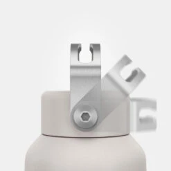 Quechua Gourde Inox 0,6L Avec Bouchon à Vis Pour La Randonnée - Blanc -Quechua Promos Boutique gourde inox 06l avec bouchon a vis pour la randonnee blanc 4