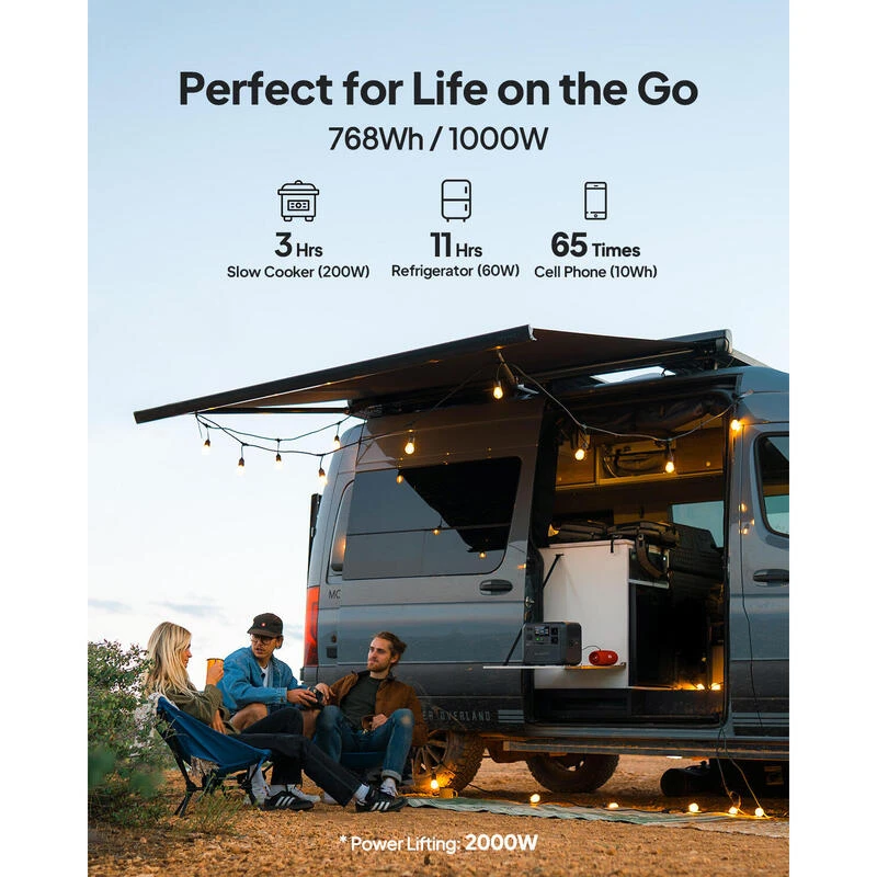 Kit Générateur Solaire BLUETTI AC70+PV120, 768Wh/1000W LiFePO4 Pour Le Camping 2 Kit Générateur Solaire BLUETTI AC70+PV120, 768Wh/1000W LiFePO4 Pour Le Camping – Image 2