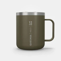 Quechua Mug MH500 Isotherme (double Paroi Inox) Camp Du Randonneur 0,38L Kaki -Quechua Promos Boutique mug mh500 isotherme double paroi inox camp du randonneur 038l kaki 8