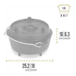 Petromax Dutch Oven FT3-3QT - Avec Pieds -Quechua Promos Boutique petromax dutch oven ft3 3qt avec pieds 3