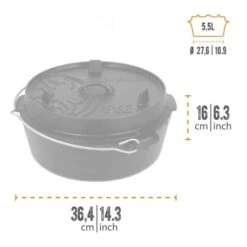 Petromax Dutch Oven FT6-6QT - Sans Pieds 7 Petromax Dutch Oven FT6-6QT - Sans Pieds -Quechua Promos Boutique petromax dutch oven ft6 6qt sans pieds 2