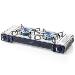 Set Réchaud à Gaz 2 Feux - Skandika Brann - Camping - Allumage Piezo - Mallette -Quechua Promos Boutique set rechaud a gaz 2 feux skandika brann camping allumage piezo mallette 2