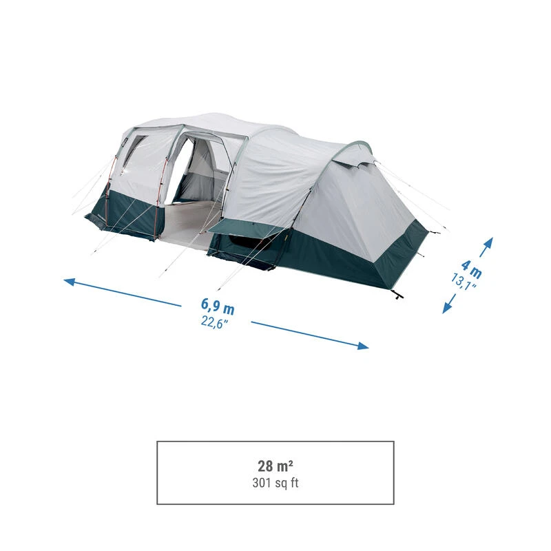 Quechua Tente à Arceaux De Camping - Arpenaz 6.3 F&B - 6 Personnes - 3 Chambres 3 Quechua Tente à Arceaux De Camping - Arpenaz 6.3 F&B - 6 Personnes - 3 Chambres – Image 3