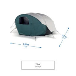 Quechua Tente Bulle De Camping - AirSeconds Skyview Polycoton - 2 Personnes - 1 Chambre -Quechua Promos Boutique tente bulle de camping airseconds skyview polycoton 2 personnes 1 chambre 3