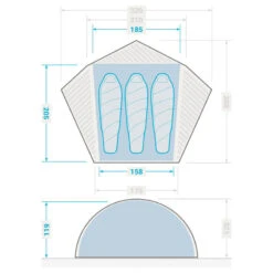 Tente Dôme De Trekking - 3 Places - MT900 -Quechua Promos Boutique tente dome de trekking 3 places mt900 2